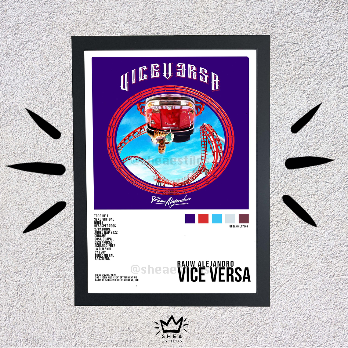 Poster + Cuadro de 23x32cm Rauw Alejandro Viceversa 1