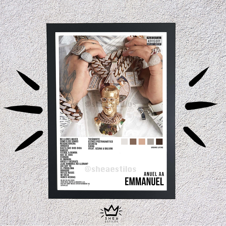 Poster + Cuadro de 23x32cm Emmanuel Anuel AA 1