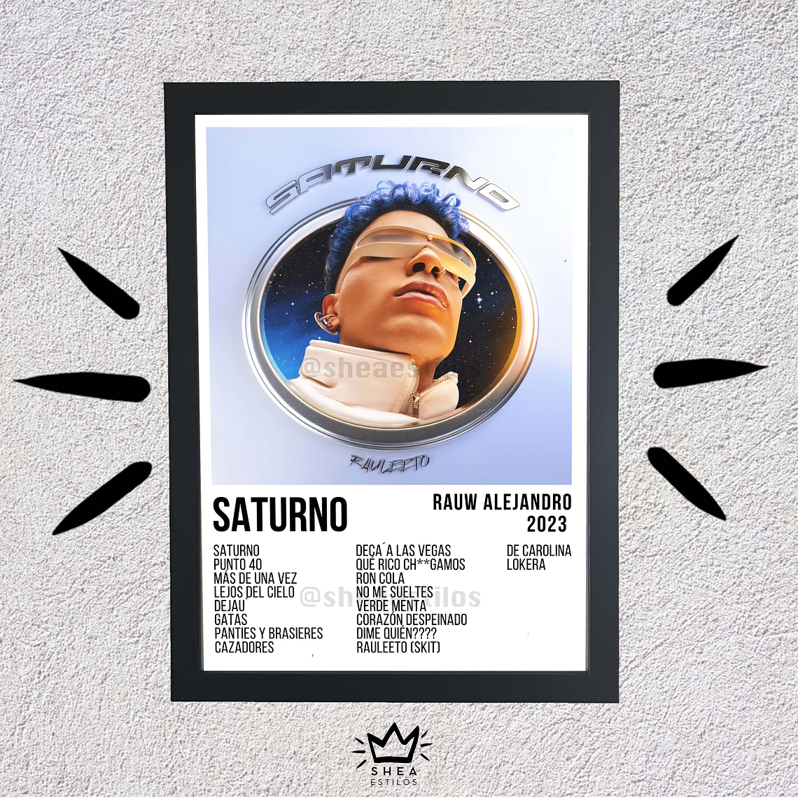Poster + Cuadro de 23x32cm Saturno Rauw Alejandro 1