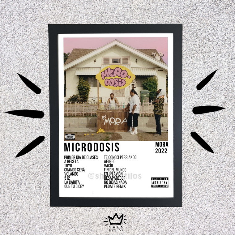 Poster + Cuadro de 23x32cm Microdosis Mora 1