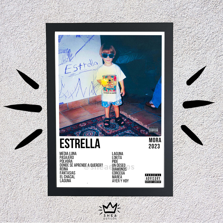 Poster + Cuadro de 23x32cm Estrella Mora 1