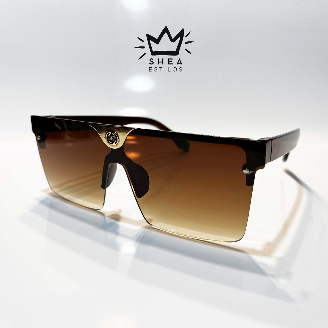 LENTES CUADRADOS CRISTAL CAFE  1
