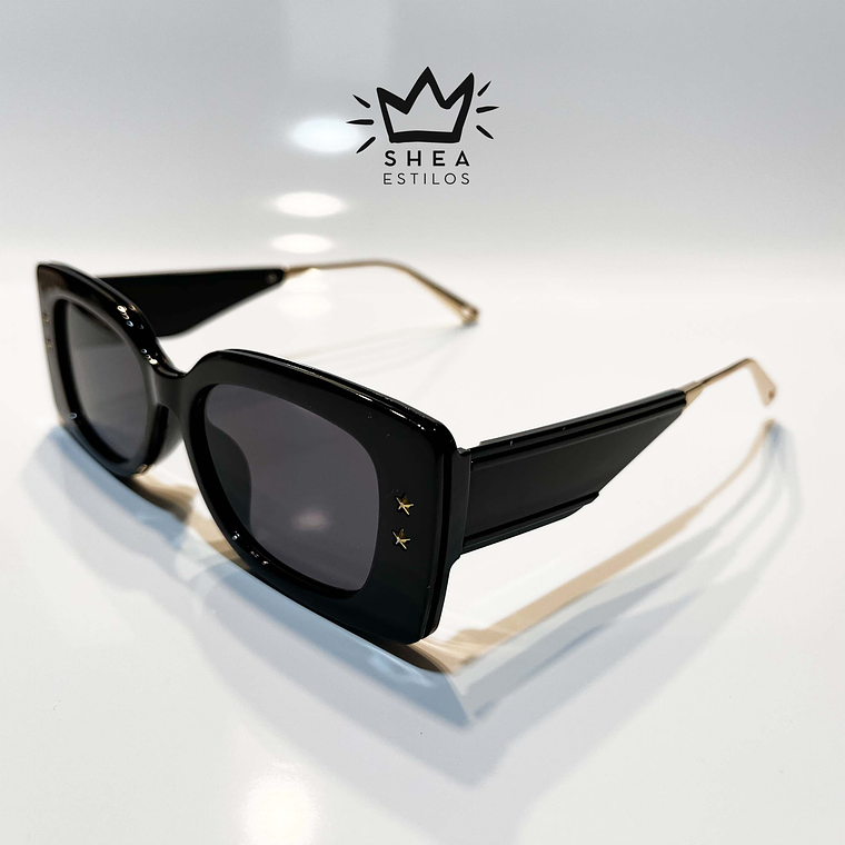 LENTES NEGRIS DORADOS 1