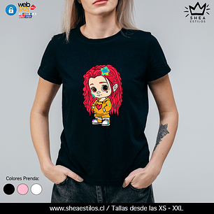 Polera Karol G ilustración.