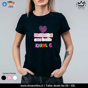 Polera Karol G mañana será bonito corazon