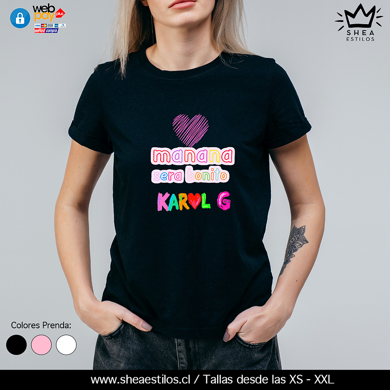 Polera Karol G mañana será bonito corazon 1
