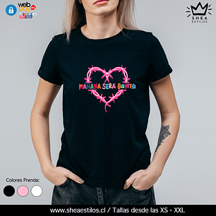 Polera Karol G Mañana será bonito Corazon 