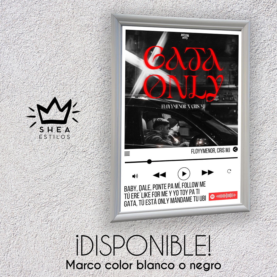 Poster + Cuadro de 23x32cm Gata Only 1