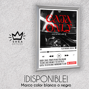 Poster + Cuadro de 23x32cm Gata Only