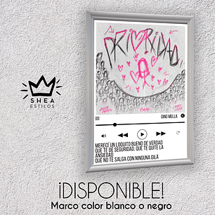 Poster + Cuadro de 23x32cm Prioridad Gino Mella