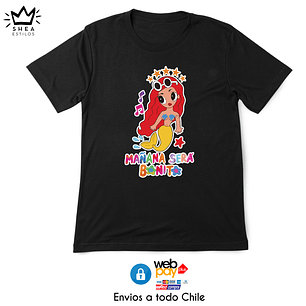 Polera Sirenita grande Tour (Polera Fit, Polera Oversize, Polera Cropped)