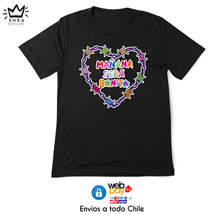 Polera Mañana Será Bonito Karol G Corazon espinas (Polera Fit, Polera Oversize, Polera Cropped)- 