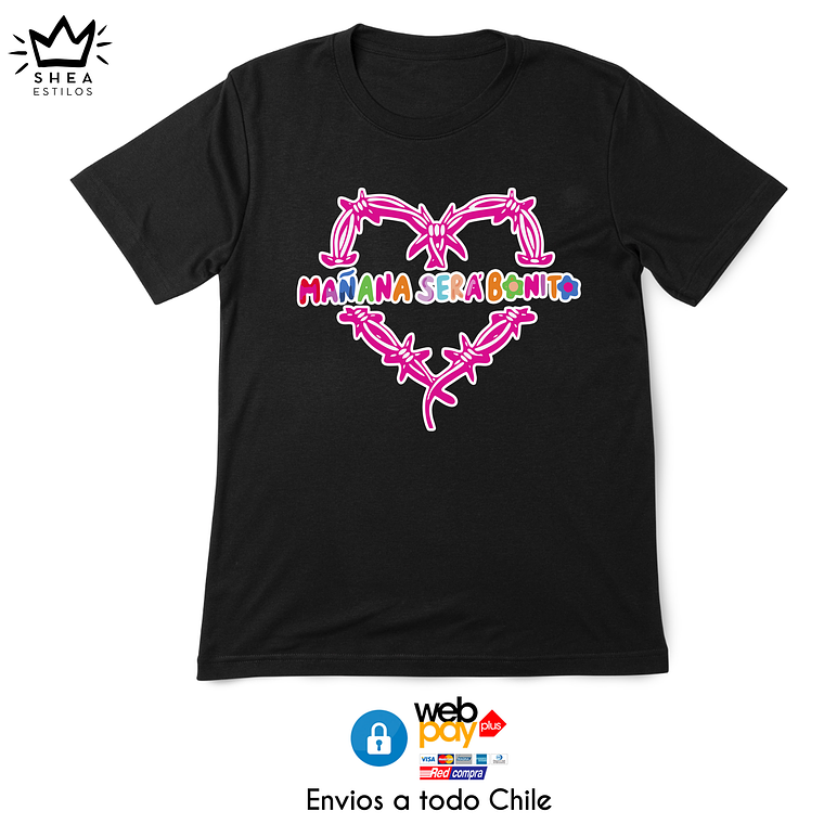 Polera Mañana Será Bonito Karol G Corazon (Polera Fit, Polera Oversize, Polera Cropped)- - COPIAR 1