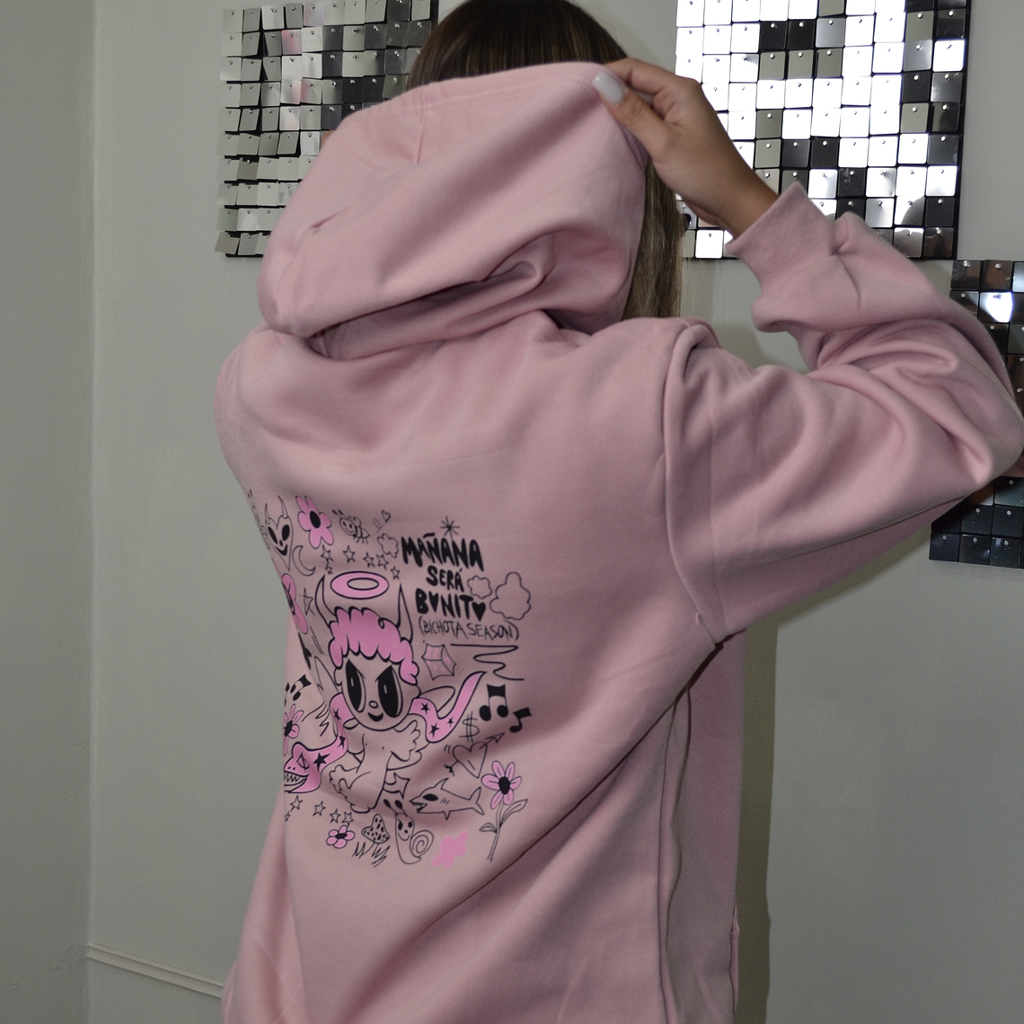 Poleron Rosa Palo Karol G (Ultimas tallas) 2