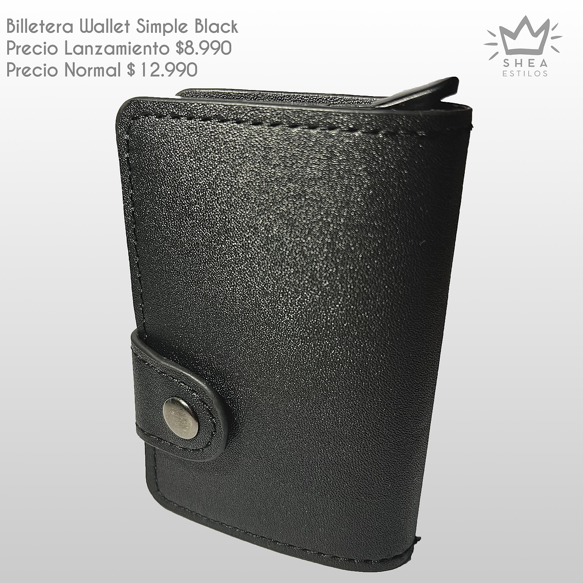Billetera Slim Black Simple Negra o Cafe  Lanzamiento  2
