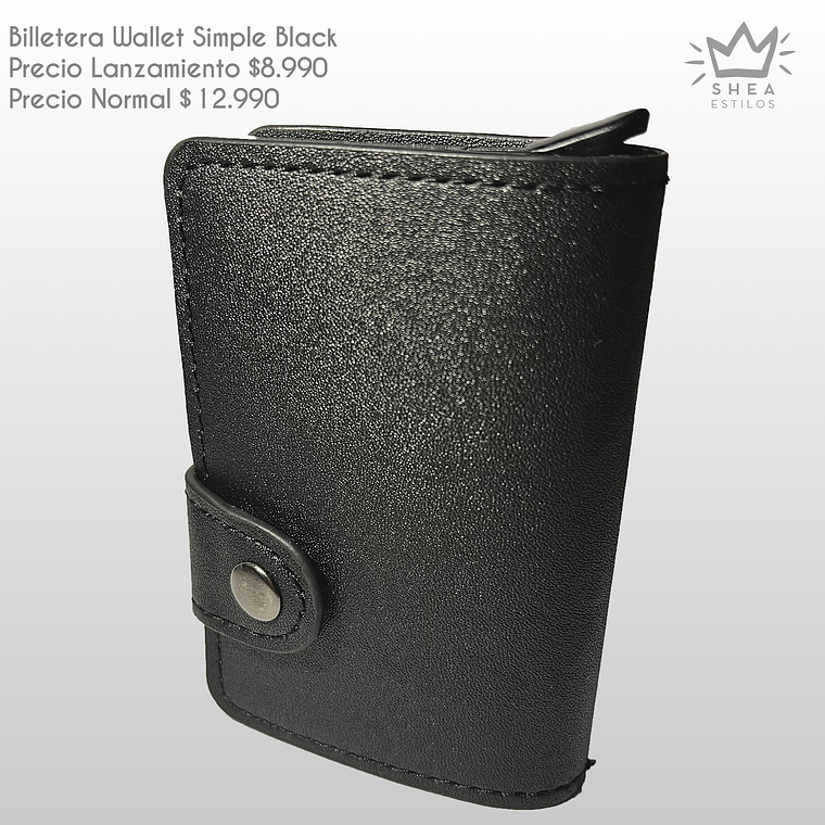 Billetera Slim Black Simple Negra o Cafe  Lanzamiento  2