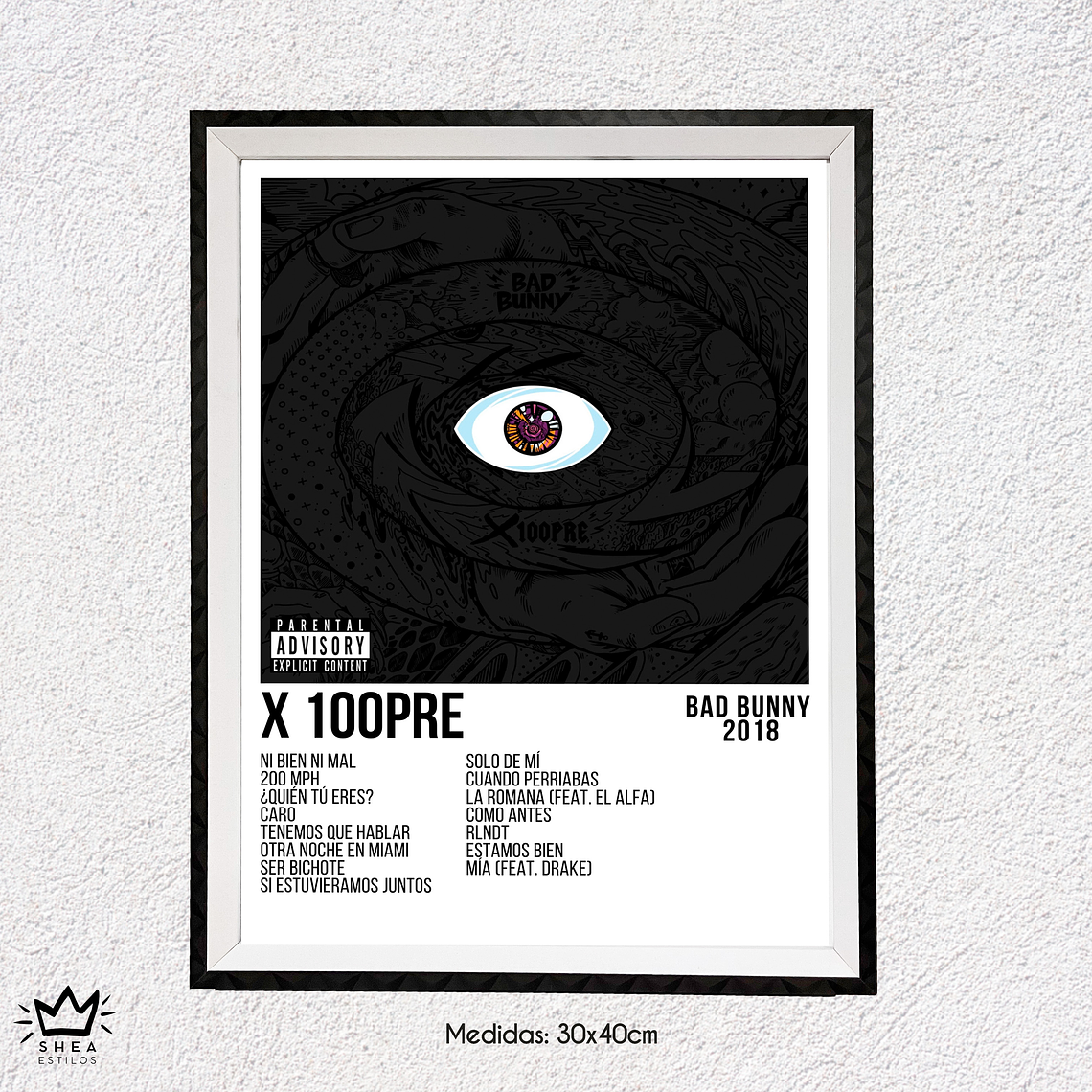 New Cuadro Poster 30x40cm X100PRE 1