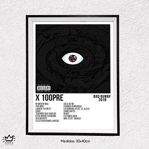 New Cuadro Poster 30x40cm X100PRE