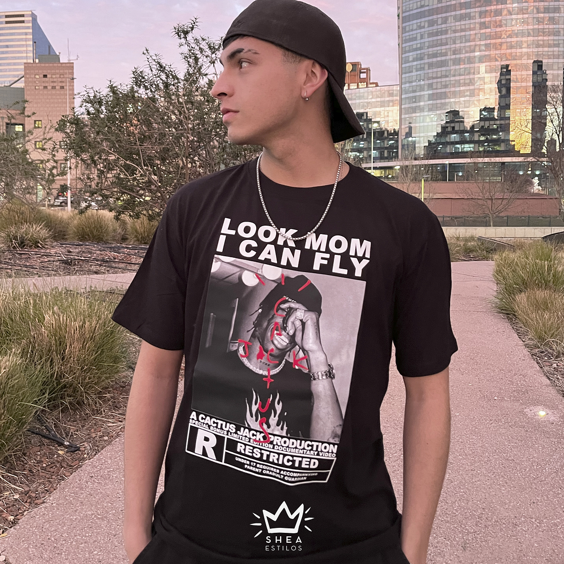 Polera Travis Scott Diseño Shea (Gris - Blanco - Negra) 2