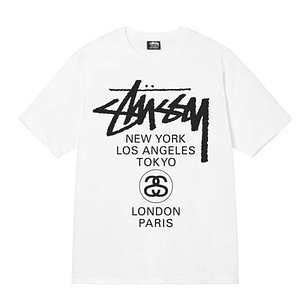 Polera Stussy estampada 