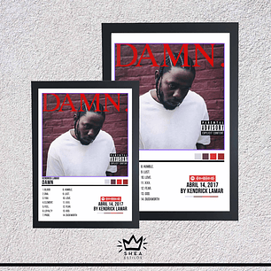 Cuadro + Poster de DAMN KENDRICK LAMAR 