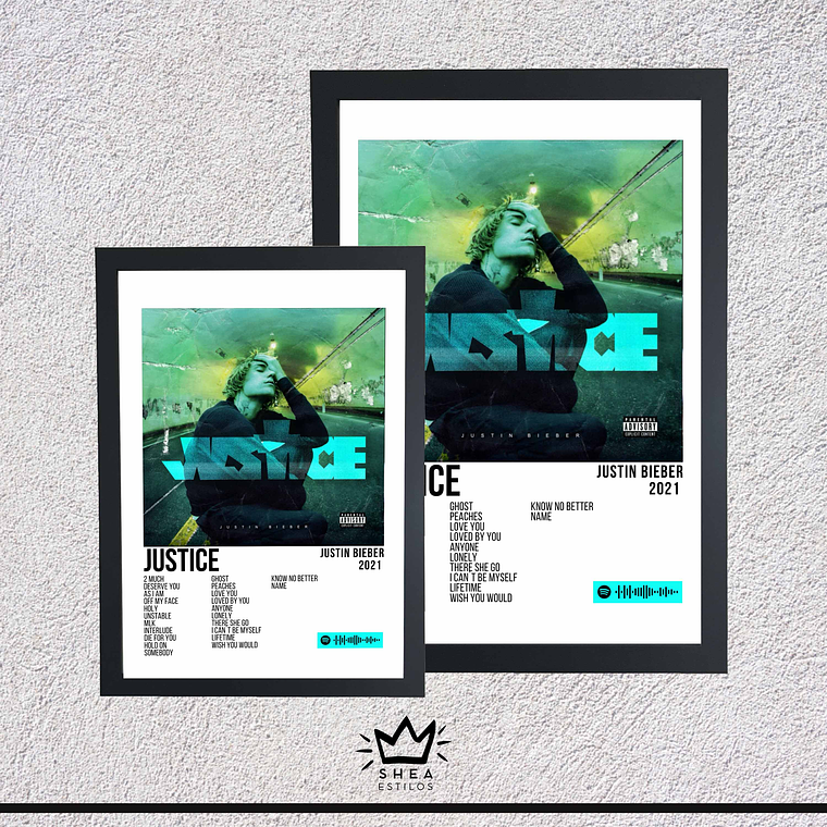 Cuadro + Poster de Justice Justin Bieber 1