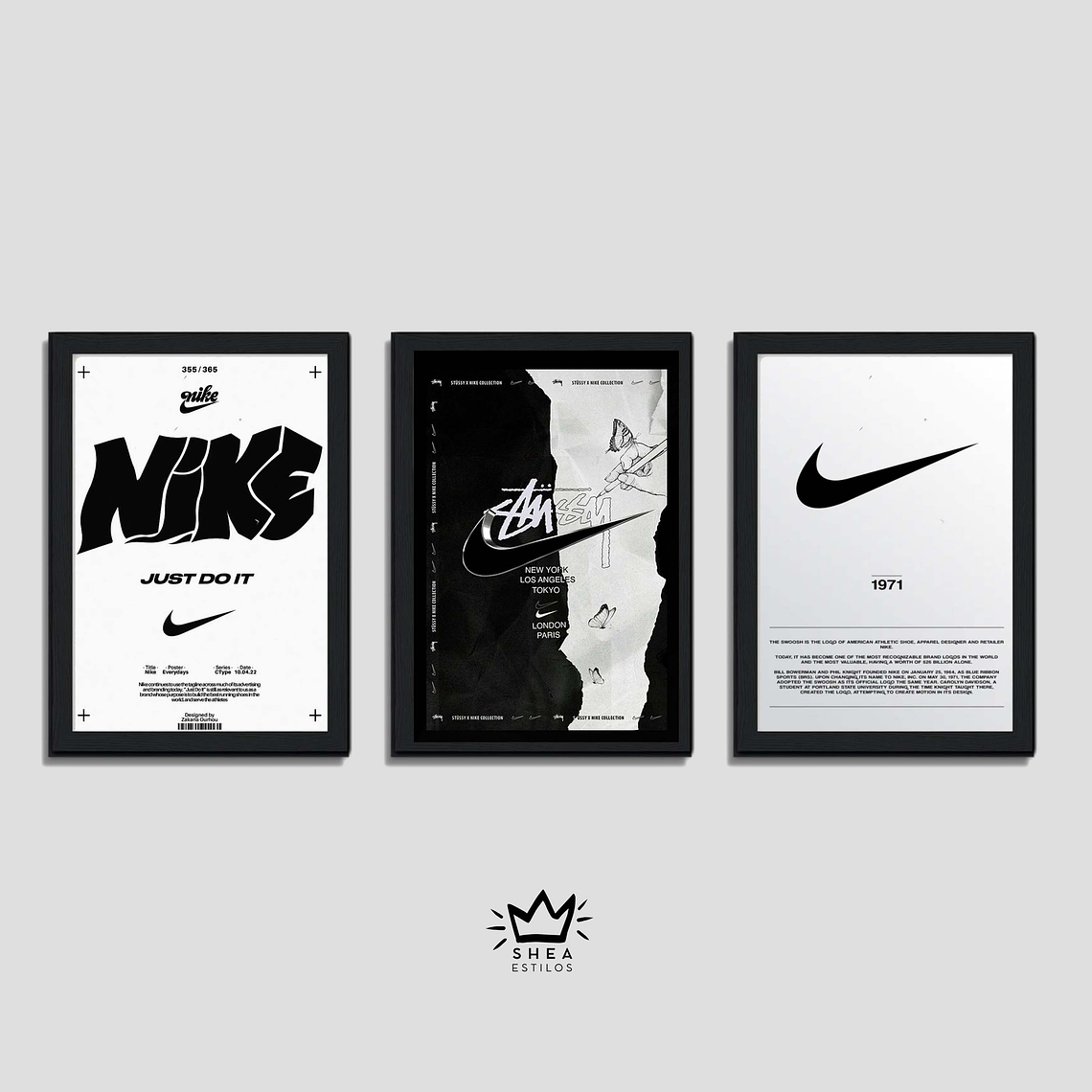 3 Cuadros StreerWear Nike Fansart  1