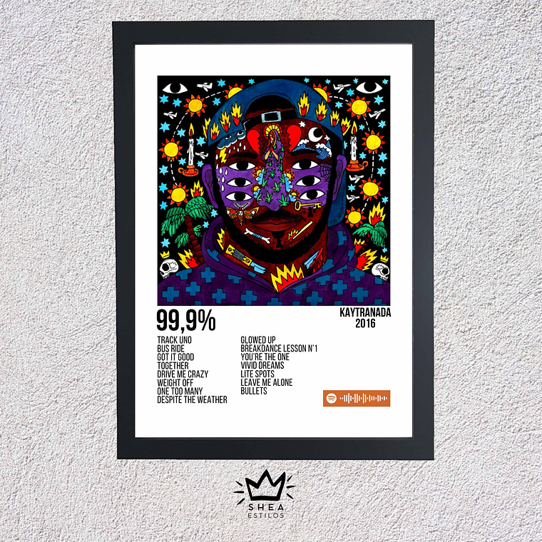 Cuadro + Poster de 99,9% Kaytranada 1