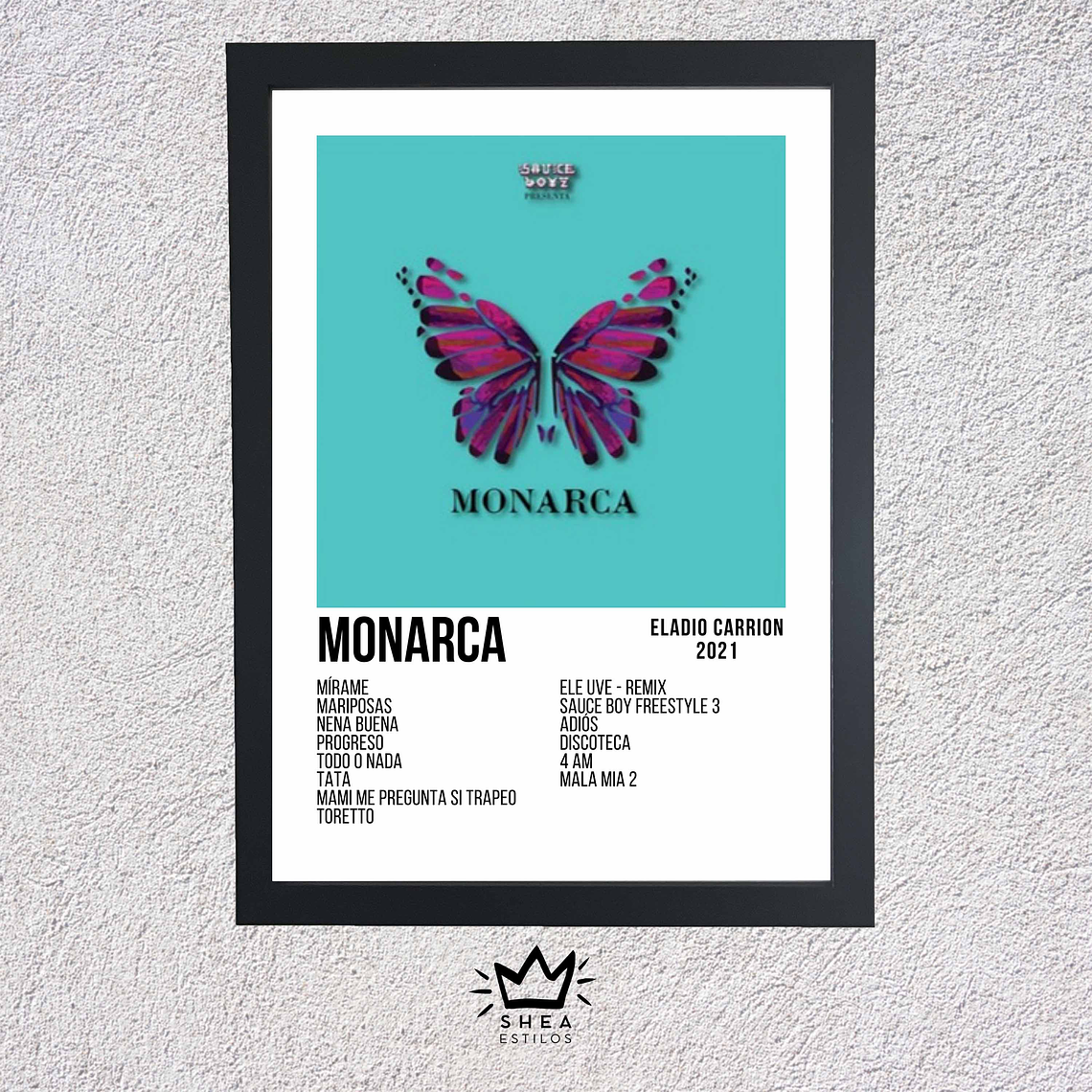 Cuadro + Poster de Monarca Eladio Carrión 1