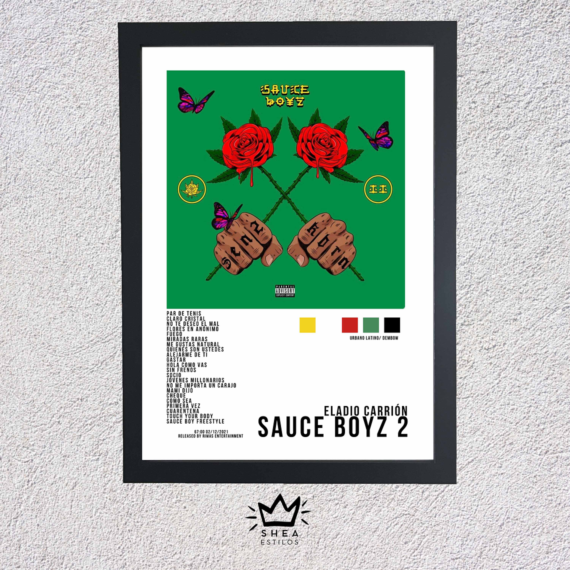 Cuadro + Poster de Suace Boyz 2 Eladio Carrión 1