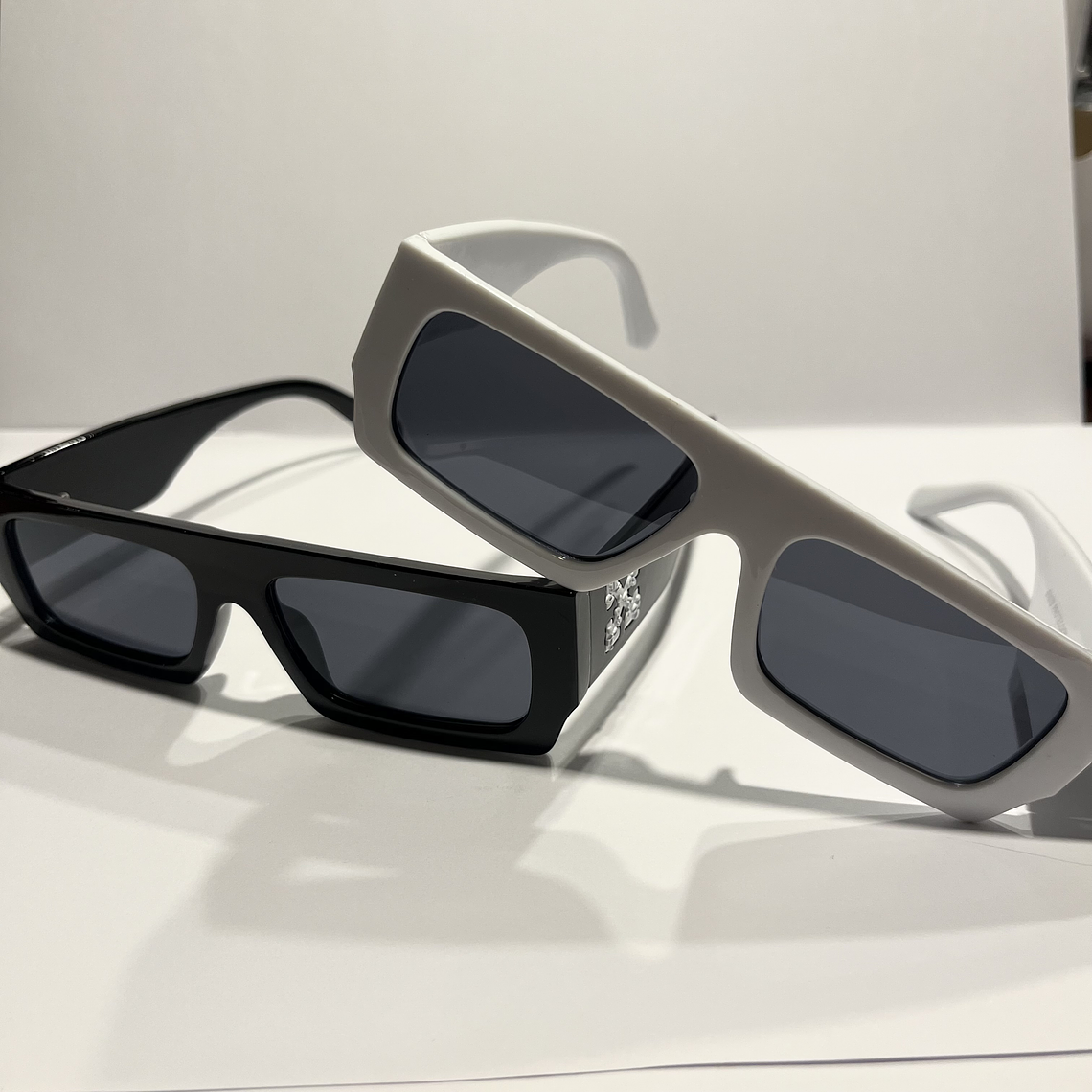 Lentes Tendencia blanco o negro 2 Rectangular 1