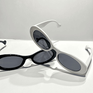 Lentes Tendencia blanco o negro redondos