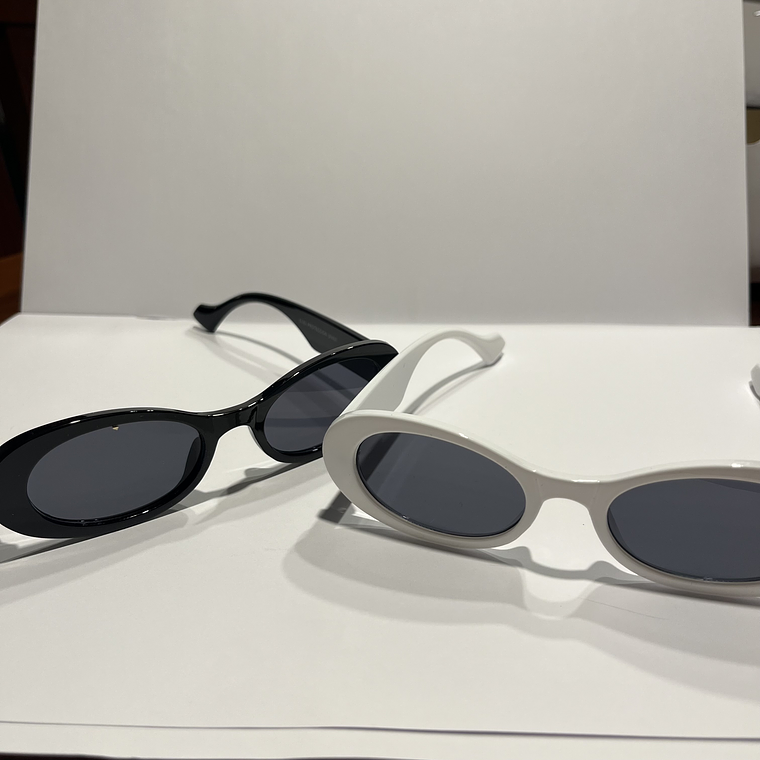 Lentes Tendencia blanco o negro redondos 5