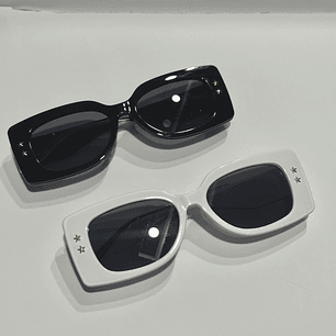 Lentes Tendencia blanco o negro Rectangular Estrella