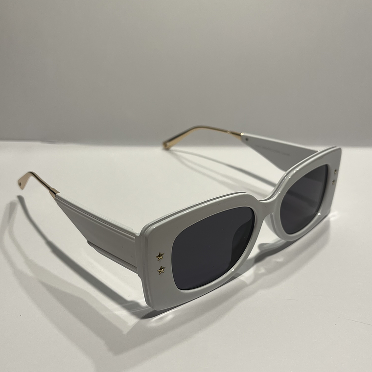 Lentes Tendencia blanco o negro Rectangular Estrella 3