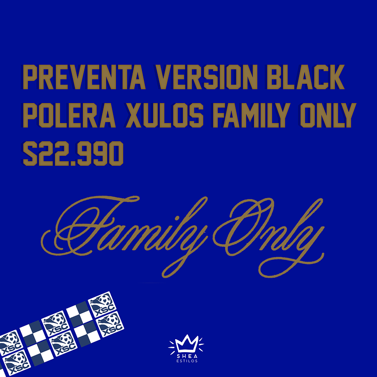 Camisa  Xulos Young Cister Family Only (fotografías en proceso) 1