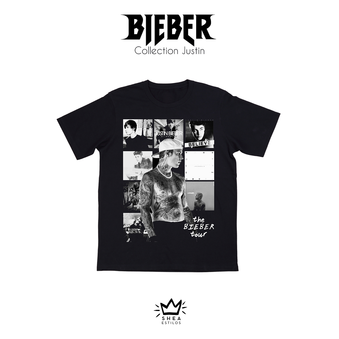 Polera Justin Bieber (Fit normal o Boxy Fit) 3 1