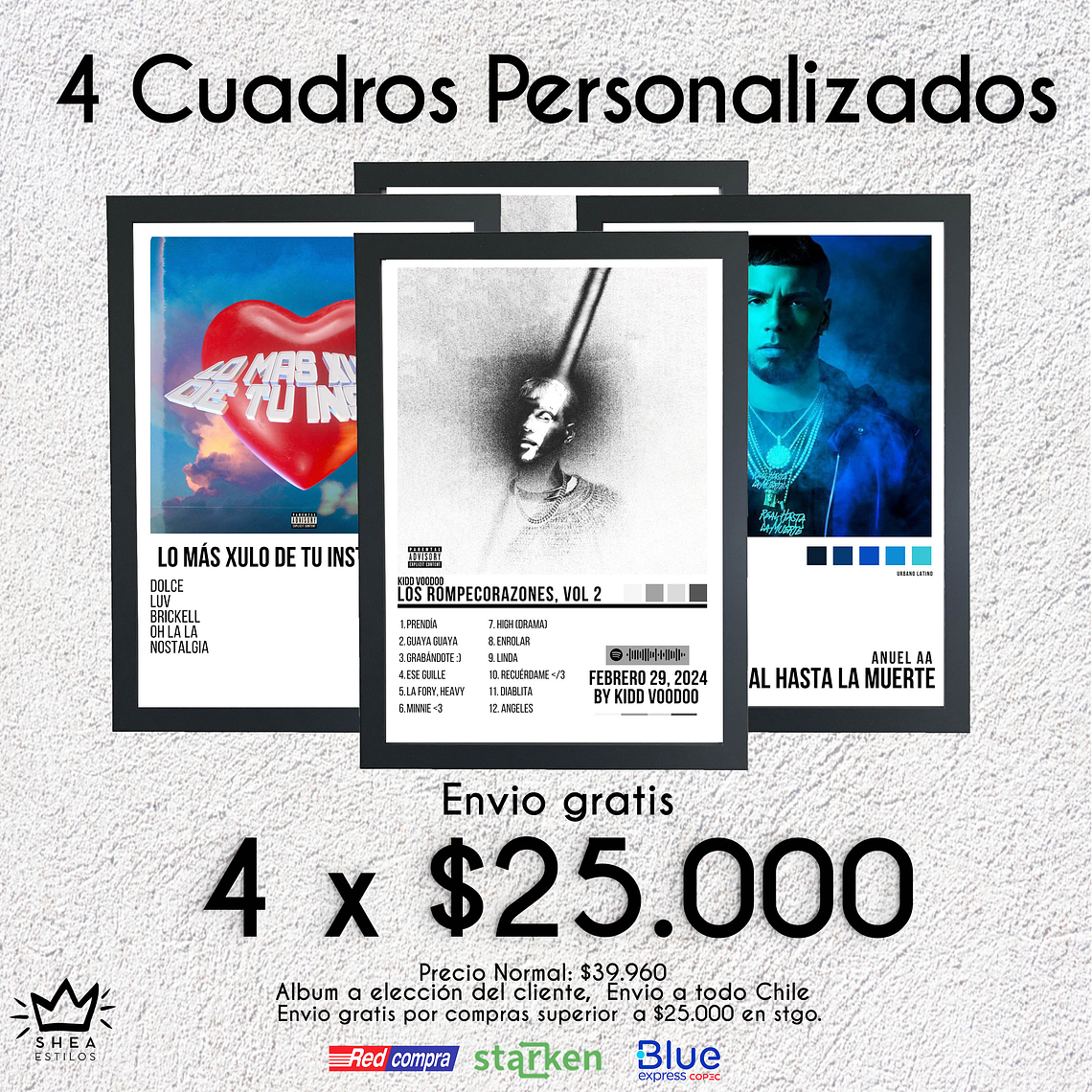 4 Cuadros Poster (envío gratis)  1
