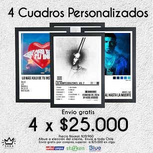 4 Cuadros Poster (envío gratis) 