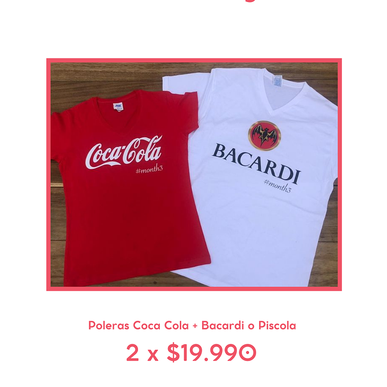 Polera Shea Love Coca Cola + Bacardi  1