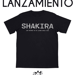 Polera Shakira las mujeres ya no lloran world tour simple 