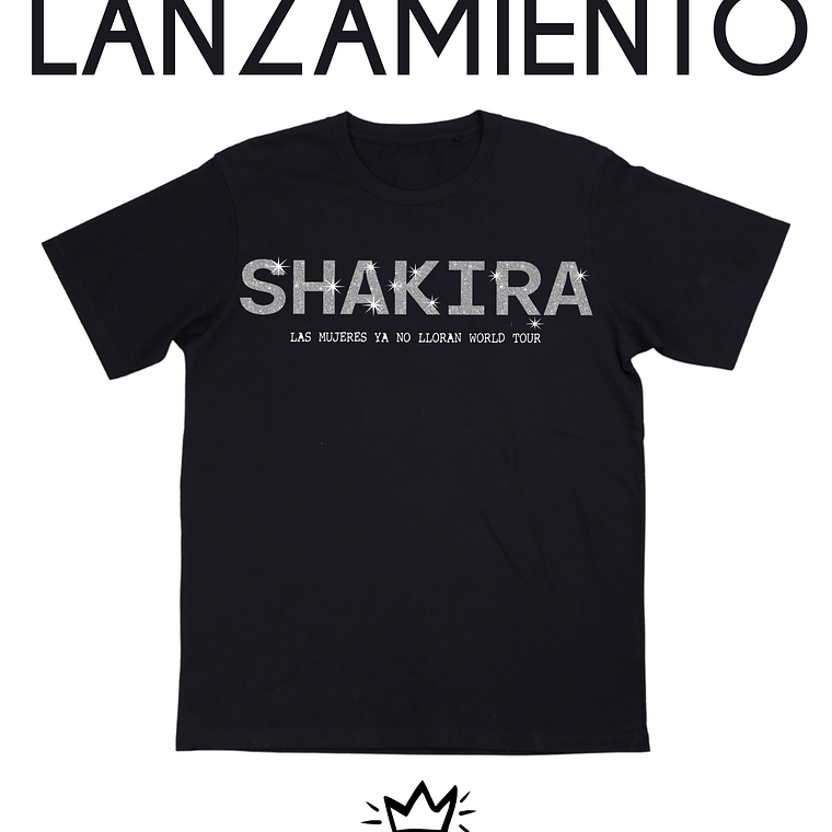 Polera Shakira las mujeres ya no lloran world tour simple  1