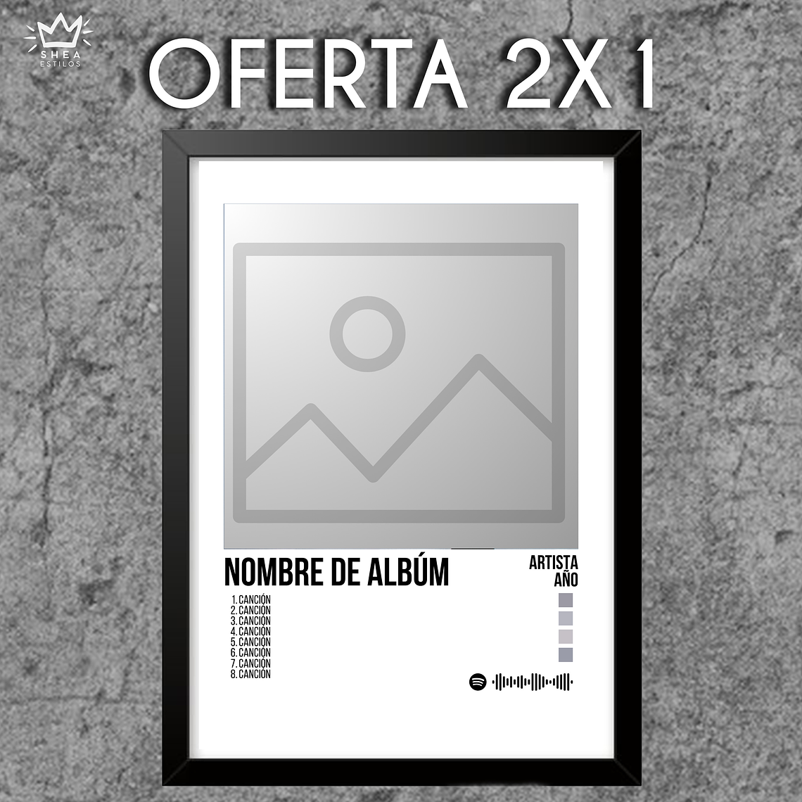 2x1 cuadro personalizado 40x50cm  1