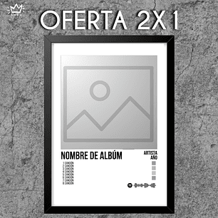 2x1 cuadro personalizado 40x50cm 