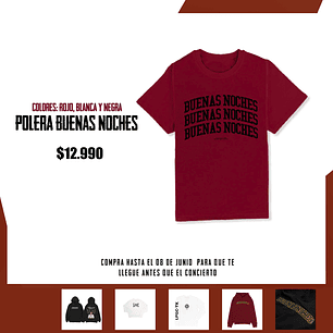 Polera Buenas Noches 