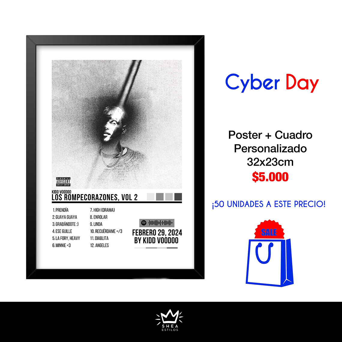 Cuadro personalizado Cyber Day 32x23cm 1