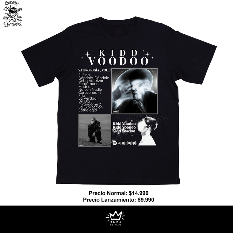 Polera Kidd Voodoo diseño sheaestilos  1