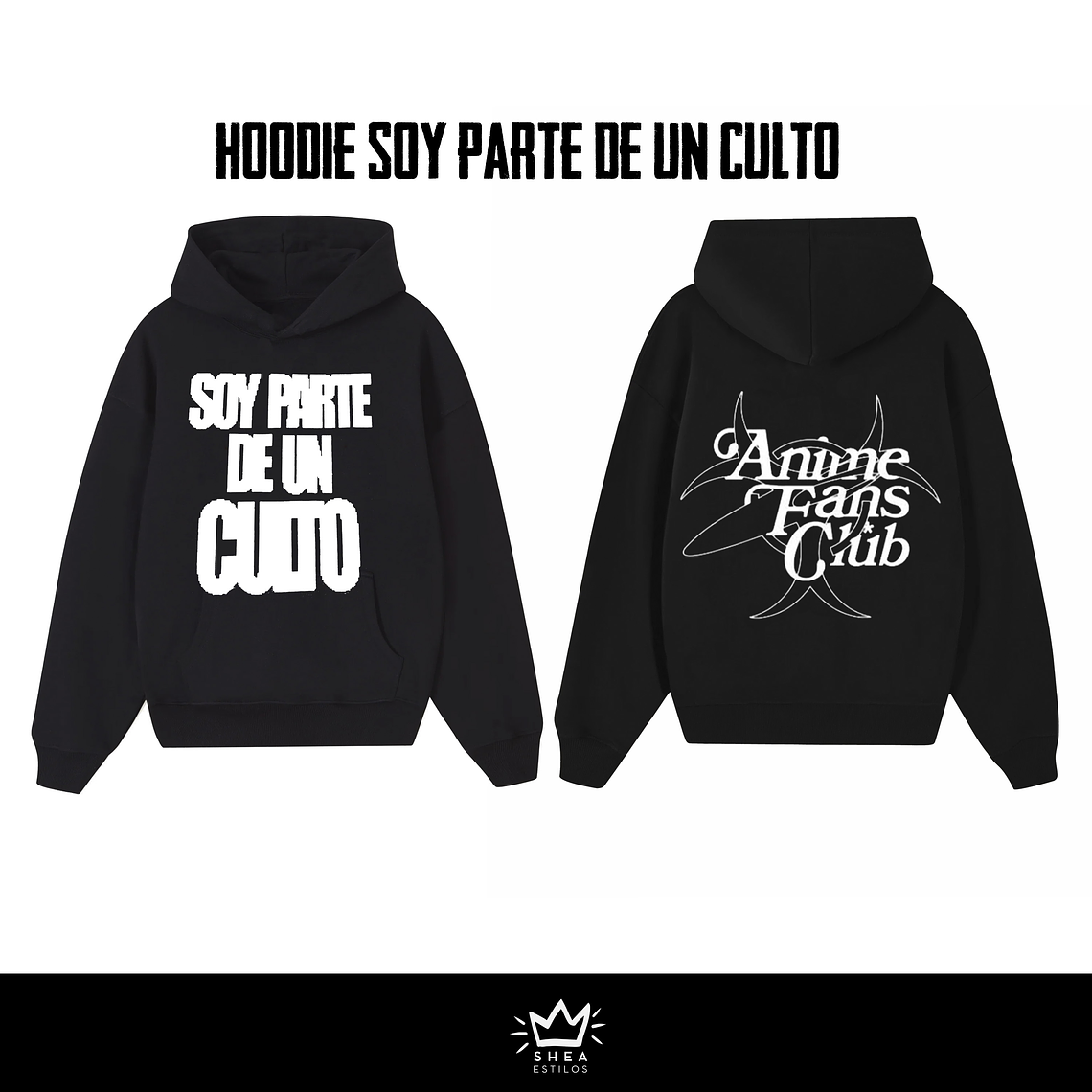 HOODIE SOY PARTE DE UN CULTO (FIT NORMAL O BOXY FIT) 1