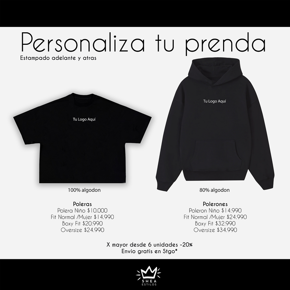 Personaliza tu prenda con nosotros  1