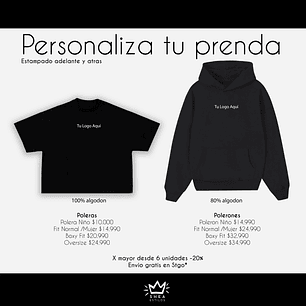 Personaliza tu prenda con nosotros 